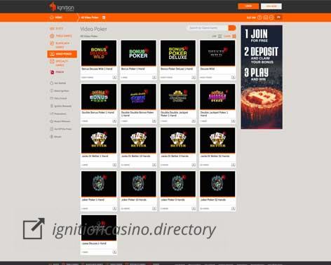 Screenshot Ignition Casino Bonus Poker