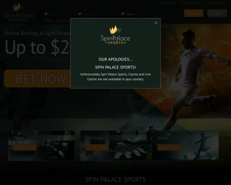 Screenshot Spin Palace Best Sports Top Events